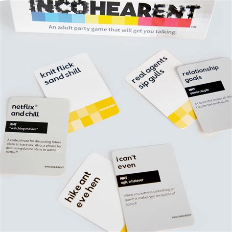 incoherent game example|incoherent party game.